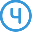 number 4 icon