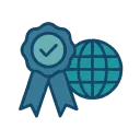 Garantía de calidad y respaldo internacional icon